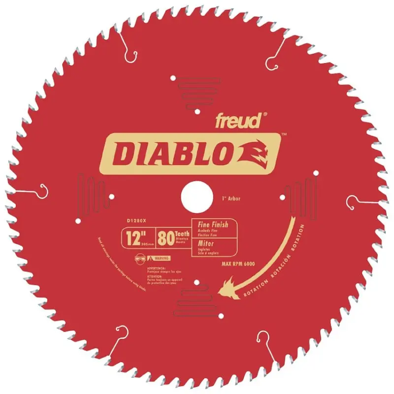 12-Inch 80-Tooth Carbide-Tipped Finishing Circular Saw Blade – Precision Crosscutting For Wood & Plywood 1
