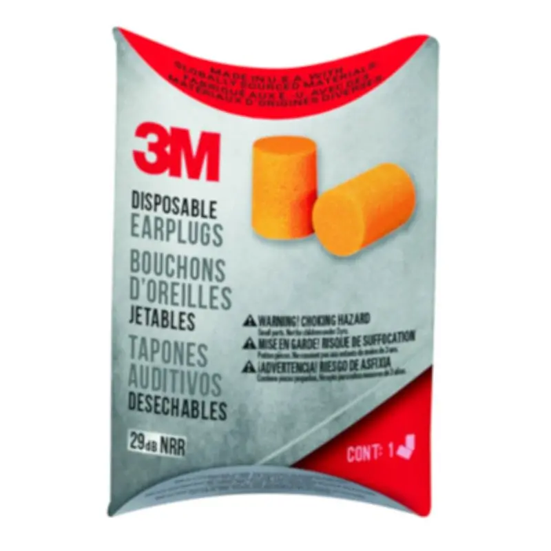 3M 90581-200-1C Foam Earplugs – Orange, 29 Db Noise Reduction Rating (Nrr) 1