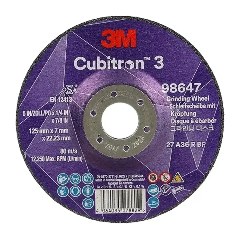 3M Cubitron Grinding Discs – 125X7X22.3Mm, 10-Pack (Ref: 98647) – Clearance Stock 1