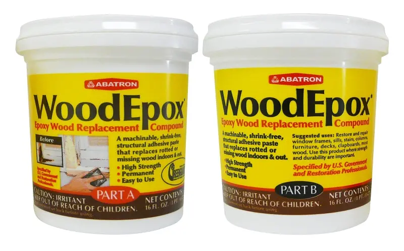 Abatron We2Pkr Wood Epoxies Restoration Kit – Two-Part Paste System, Tan/White, 2-Pint Set 1