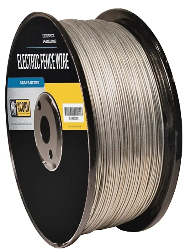 Acorn International Efw1412 14-Gauge Electric Fence Wire – Half-Mile Spool, Metal Conductor 1
