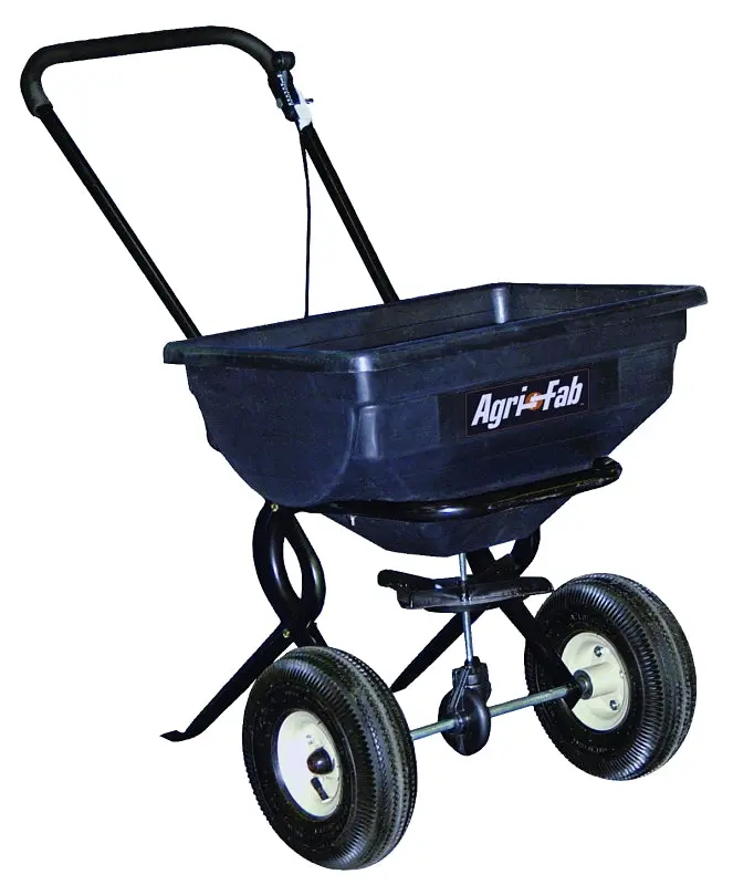 Agri-Fab 45-0388 14,200-Sq-Ft Broadcast Spreader With 85-Lb Poly Hopper & 8–10-Ft Spread Width 1