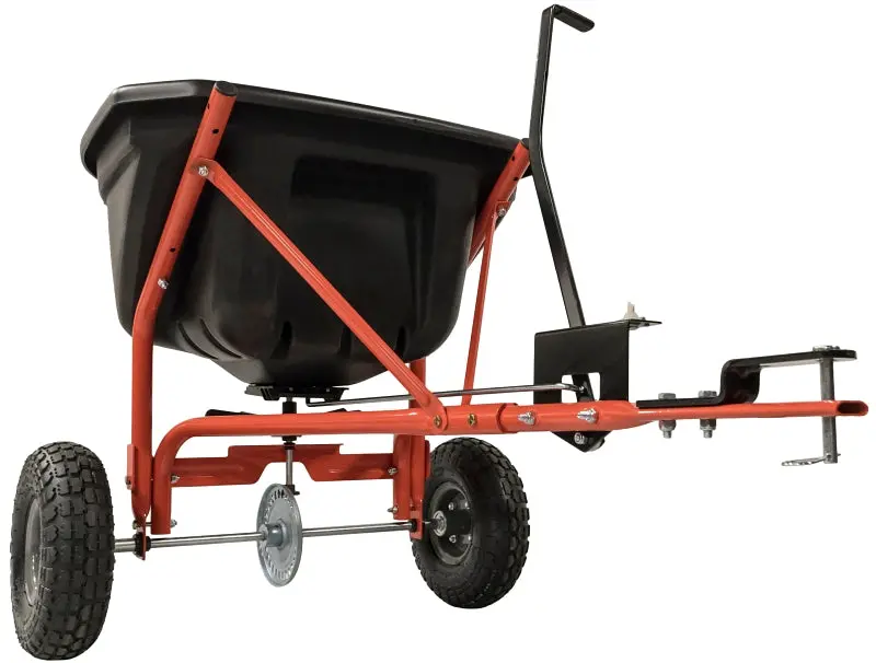 Agri-Fab 45-0527 Broadcast Spreader – 110-Lb Poly Hopper, 17,500-Sq-Ft Coverage, Pneumatic Wheels 1