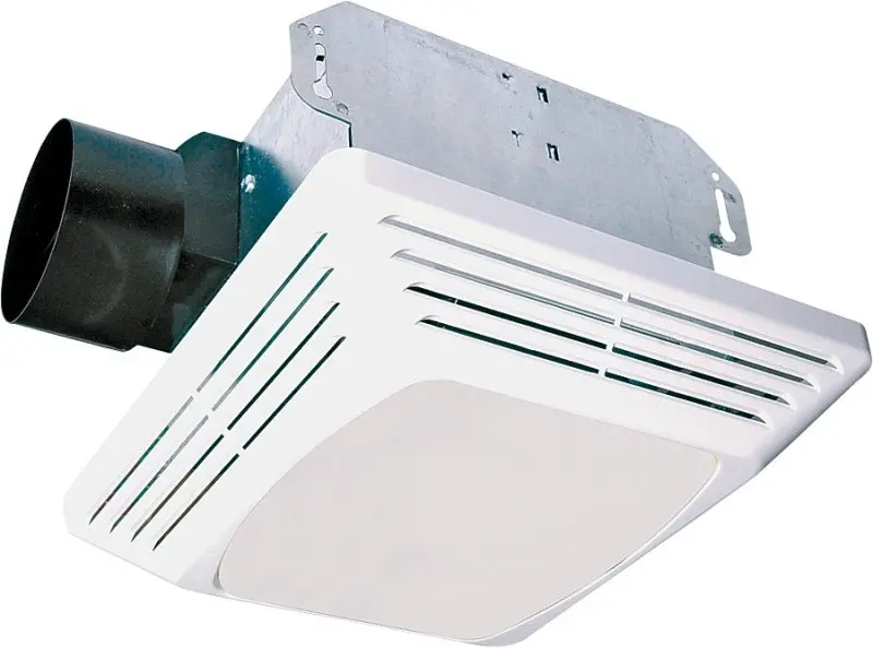 Air King Aslc70 Exhaust Fan With Integrated Light – 70 Cfm, 4 Sones, 4" Duct, White Housing 1