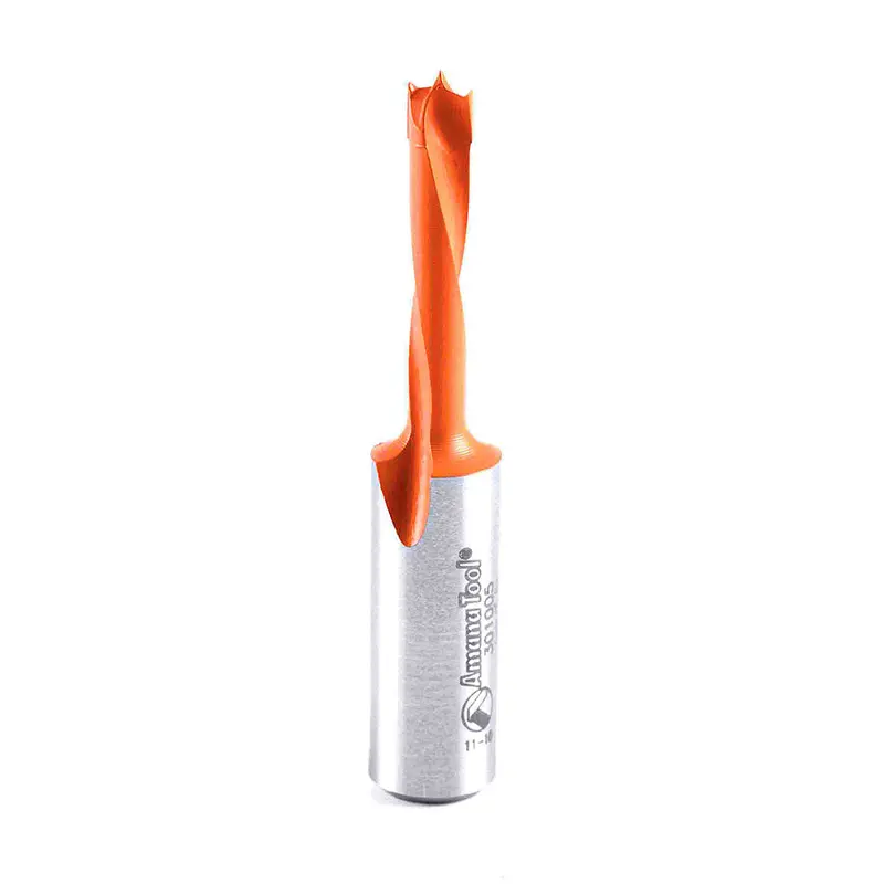 Amana Tool 301005 Left-Hand Carbide-Tipped Brad Point Boring Bit – 5Mm Diameter, 57Mm Cutting Length, 10Mm Shank 1