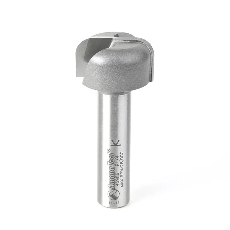Amana Tool 45986 Carbide-Tipped Bowl And Tray Profiling Router Bit – 1/4" Radius, 1-1/8" Dia, 5/8" Cut Height, 1/2" Shank 1