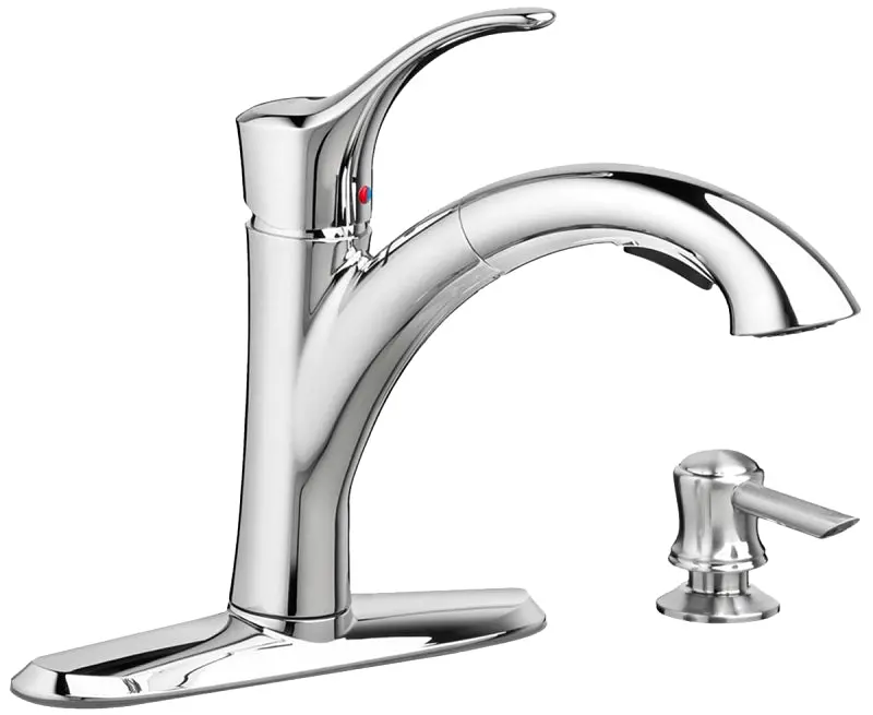 American Standard Mesa Pull-Out Kitchen Faucet – Single-Handle Swivel Spout With Built-In Soap Dispenser, 1.8 Gpm 1