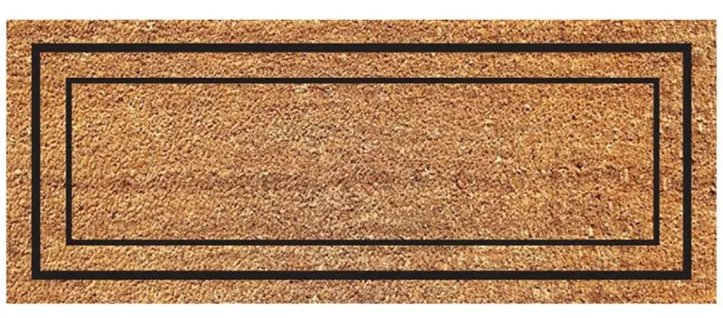 Americo Home 77Flclb025 Natural Coir Border Door Mat – 60" × 24" Rectangular Entryway Rug 1
