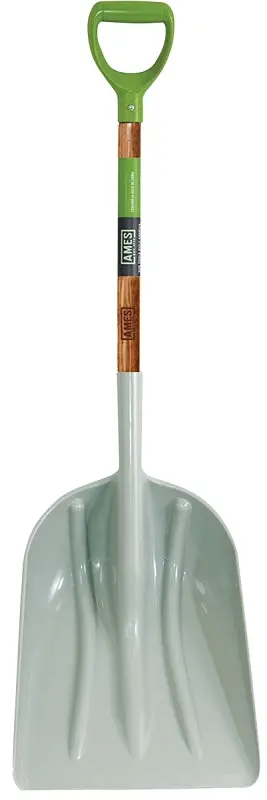 Ames 2682700 D-Handle Scoop Shovel – 14" Wide Abs Blade, Northern Hardwood Handle 1