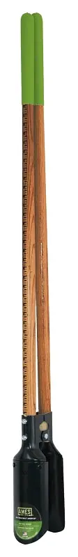 Ames 2701600 Post Hole Digger – Ruler-Equipped Steel Blades, Cushion-Grip Hardwood Handle, 6.5" Width 1