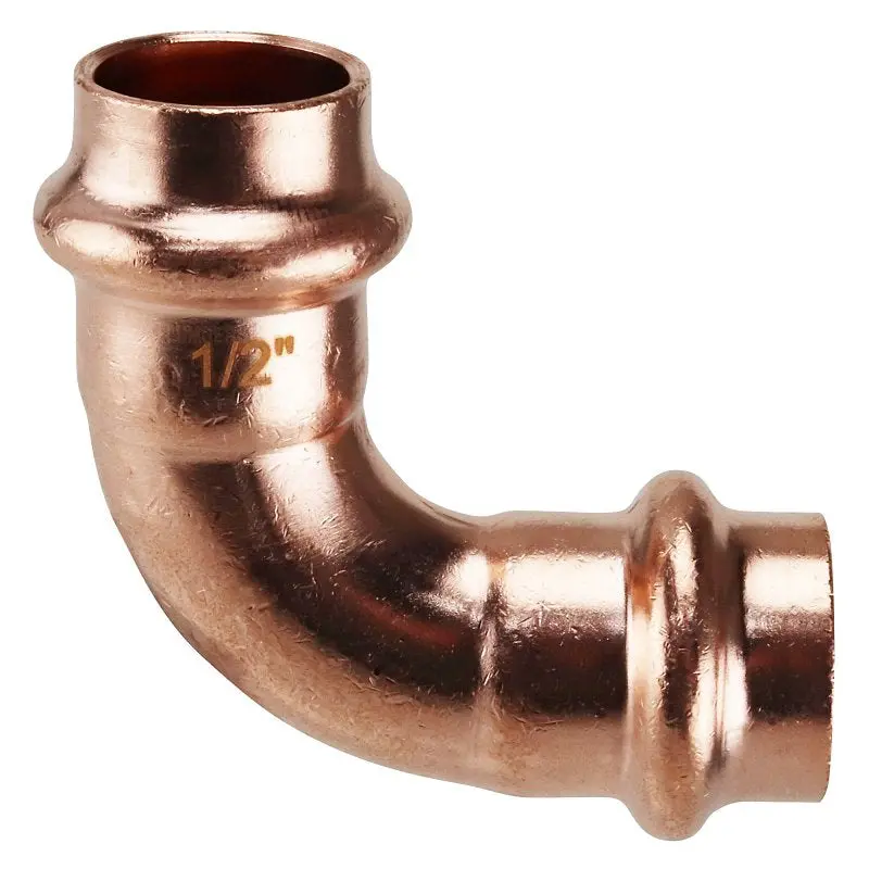 Apollo Press-Fit Copper Elbow – 1/2-Inch, 90-Degree Angle, Rated To 300 Psi 1