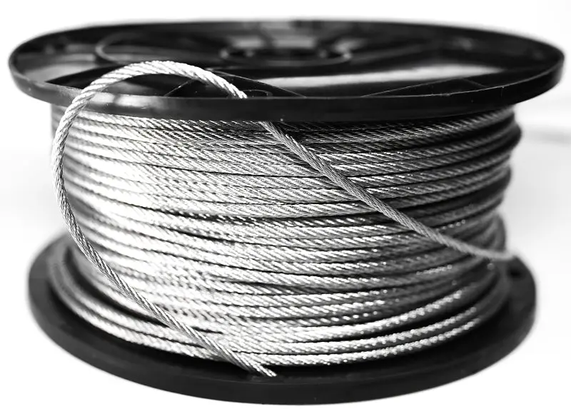 Baron 1/8" Galvanized Aircraft Cable – 500-Foot Spool, 400 Lb Working Load, High-Strength Steel 1