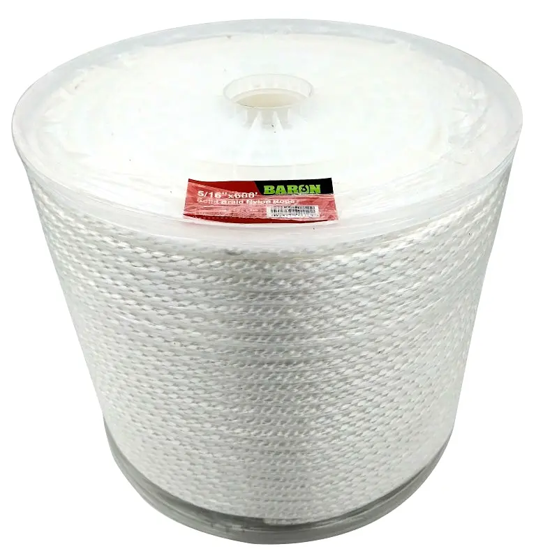 Baron 54012 Nylon/Poly Blend Utility Rope – 5/16" Diameter, 600 Ft Length, 192 Lb Working Load 1