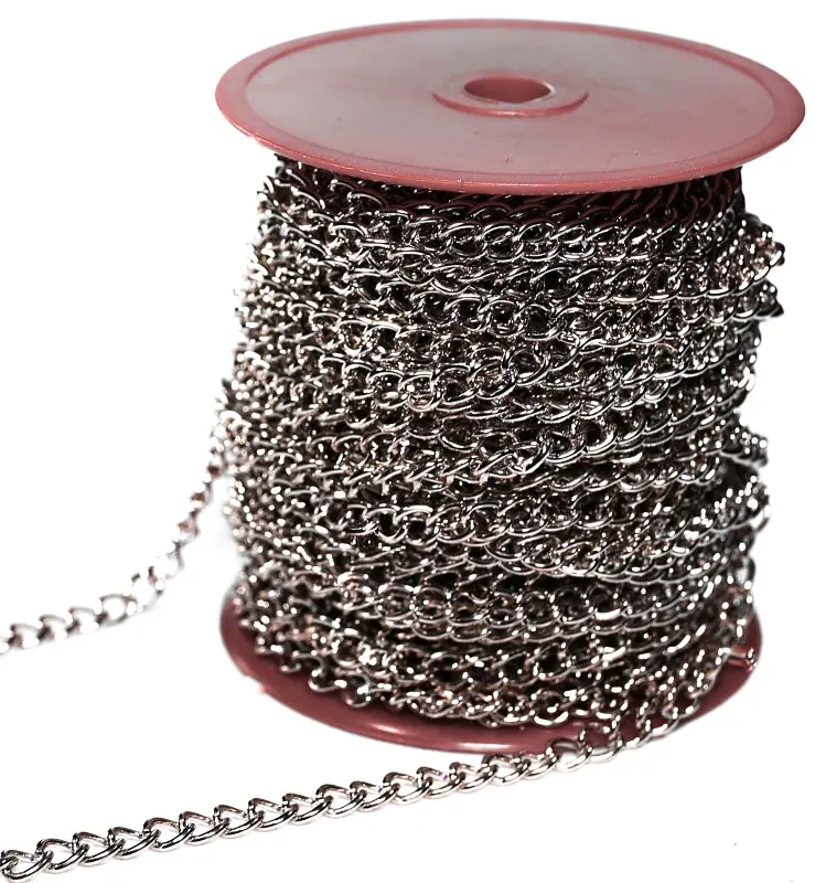 Baron #90 Nickel-Plated Twist Link Chain – 82-Foot Length, 9-Pound Working Load 1
