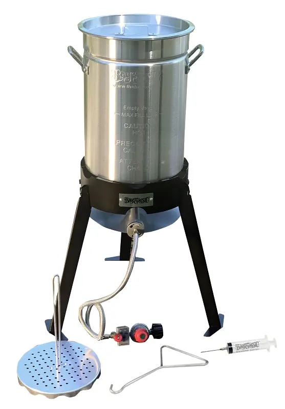 Bayou Classic 200-490 Aluminum Turkey Fryer Kit – Complete Outdoor Cooking System 1
