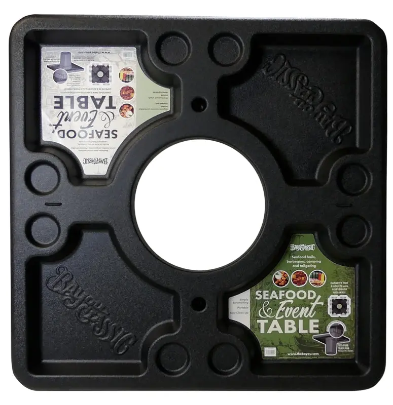 Bayou Classic 300-444 Abs Seafood Event Table – 40.5 In Square, Durable Black Surface 1