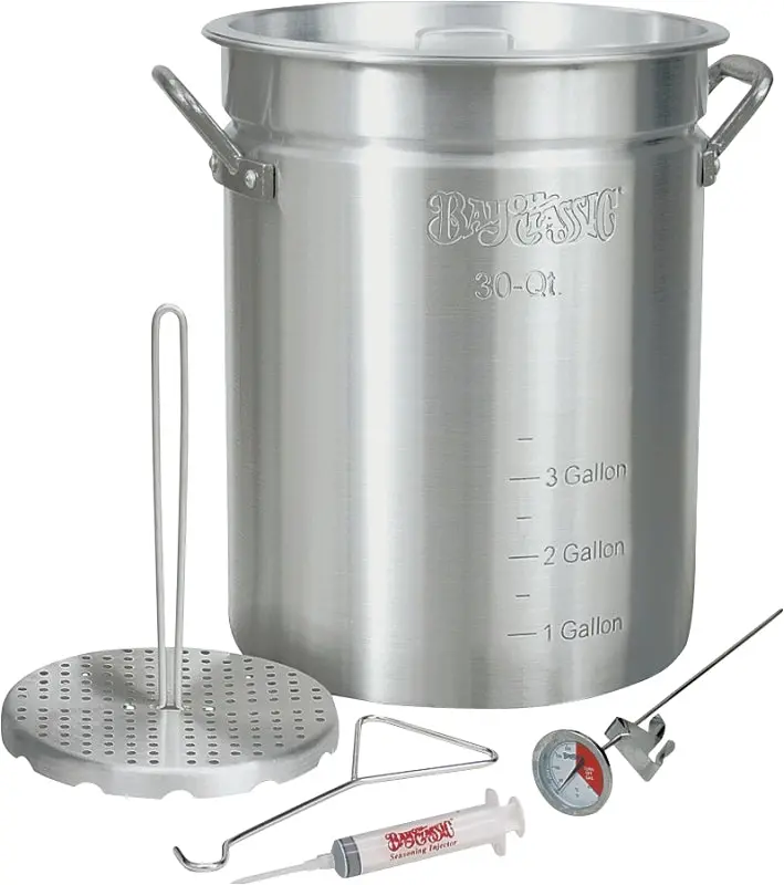 Bayou Classic 3025 Propane Turkey Fryer – 3.5-Gallon Oil Capacity, Silver Finish 1