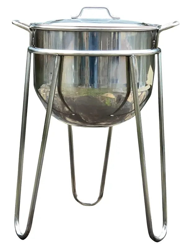 Bayou Classic 800-115 Stainless Steel Kettle With Stand – 15-Gallon Capacity, Heavy-Duty Cookware 1
