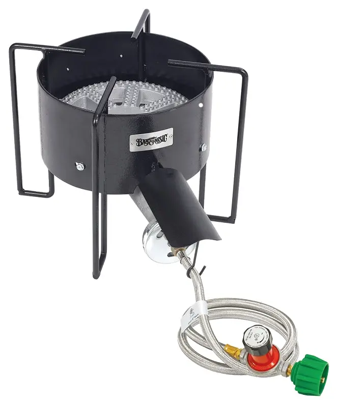 Bayou Classic Kab4 Lpg Single-Burner Cooker – 210,000 Btu, Manual Ignition, Black Steel 1