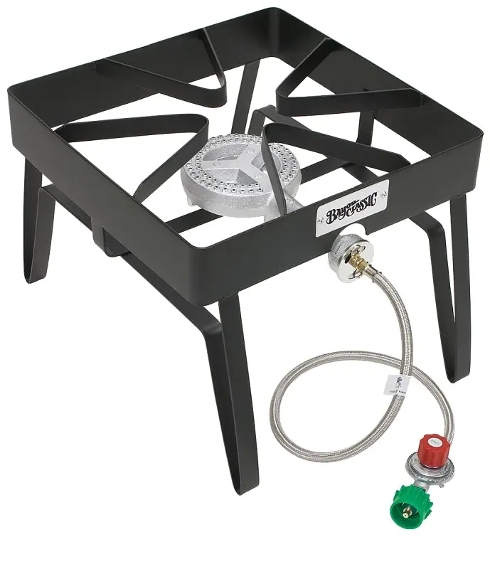 Bayou Classic Sq14 Single-Burner Propane Square Grill Burner – Heavy-Duty Steel Construction 1