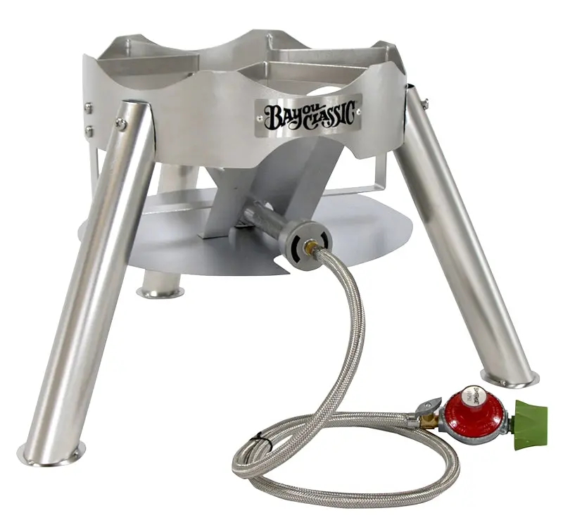Bayou Classic Ss31 Stainless Steel Propane Burner – 58,000 Btu, Single-Burner, Manual Ignition 1
