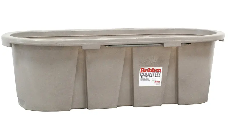 Behlen Country 150-Gallon Round Farm Stock Tank – Granite Tan Polyurethane Construction 1