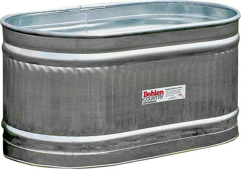 Behlen Country Galvanized Steel Stock Tank – Round, 103-Gallon Farm Water Container 1