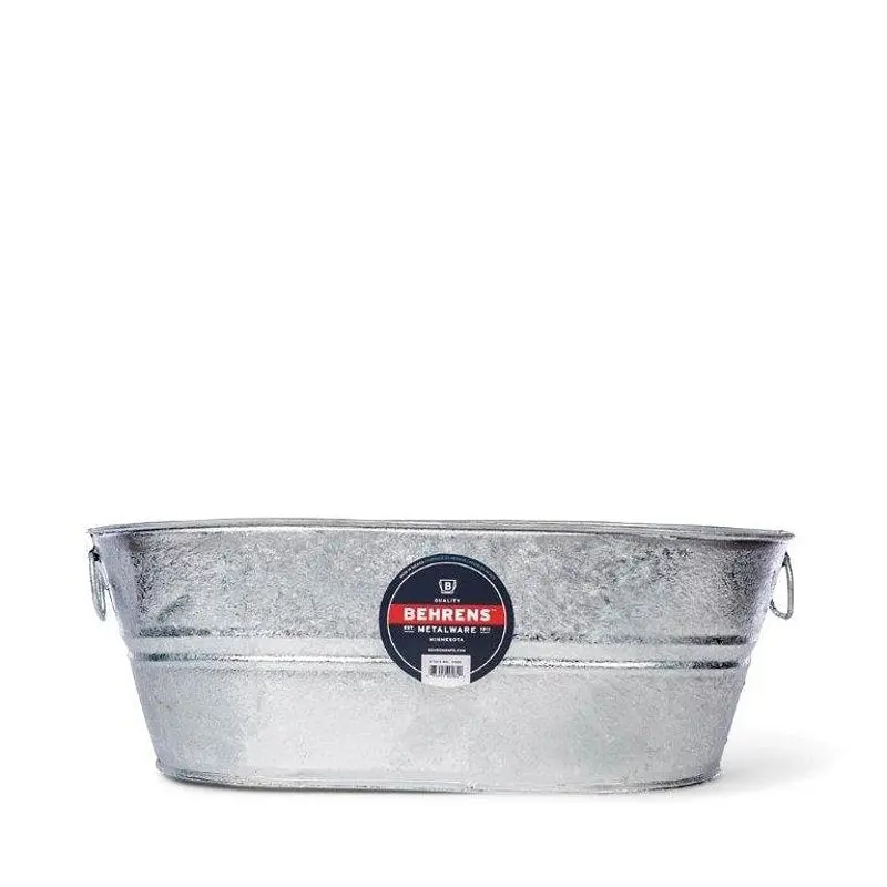 Behrens 1-Ov Heavy-Duty Steel Wash Tub – 7.5-Gallon Capacity, Rust-Resistant Finish 1