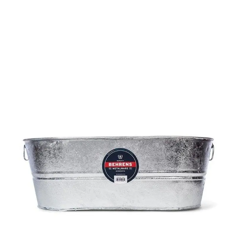 Behrens 10.5-Gallon Steel Wash Tub – Heavy-Duty Galvanized Construction 1