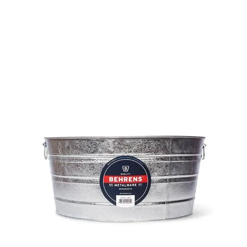 Behrens 17-Gallon Heavy-Duty Steel Wash Tub – Durable Galvanized Construction For Outdoor Or Workshop Use 1
