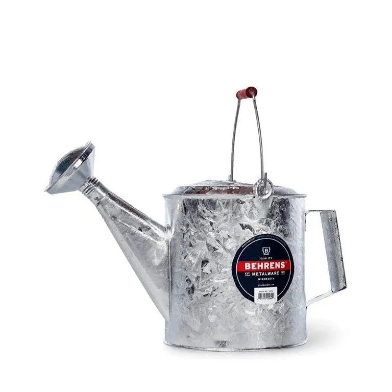 Behrens Classic Galvanized Steel Watering Can – 1.5-Gallon Capacity, Hot-Dip Zinc Coating, Sage Finish 1