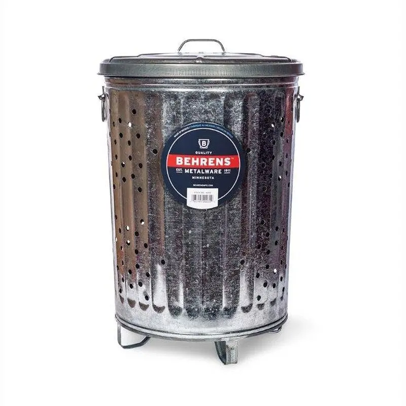 Behrens Rb20 Dual-Purpose Steel Composter & Burn Barrel – 20-Gallon Capacity, Heavy-Duty Construction 1