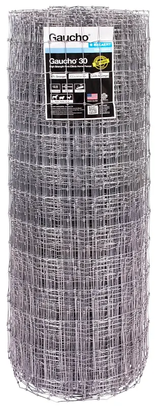 Bekaert 164396 Non-Climb Horse Fence – 200-Ft Roll, 48-Inch Height, 2×4-Inch Mesh, 12.5-Gauge Bezinal-Coated Wire 1