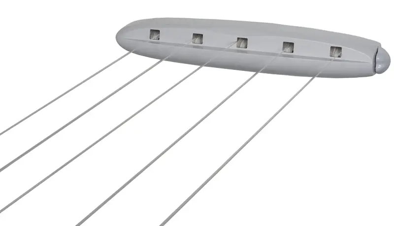 Ben-Mor 90600 Retractable Clothesline – 5-Line Design, Space-Saving Plastic Dryer Rack 1