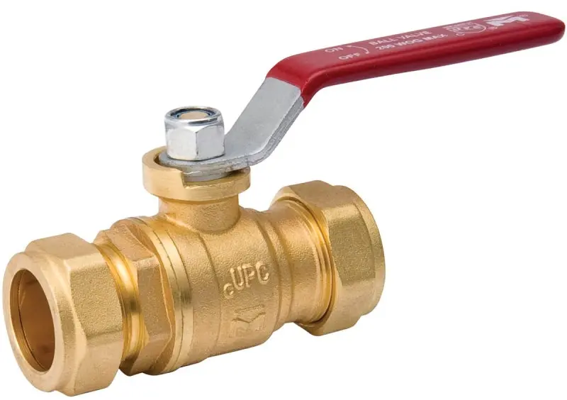 B&K 107-025Nl Brass Compression Ball Valve – 1" Connection, 200 Psi Rating, Manual Operation 1