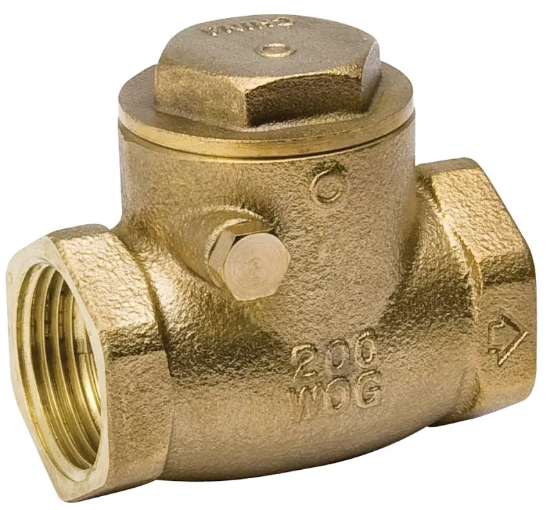 B&K Proline 1-1/4" Ips Swing Check Valve – Brass Body, 200 Psi Max Pressure Rating 1