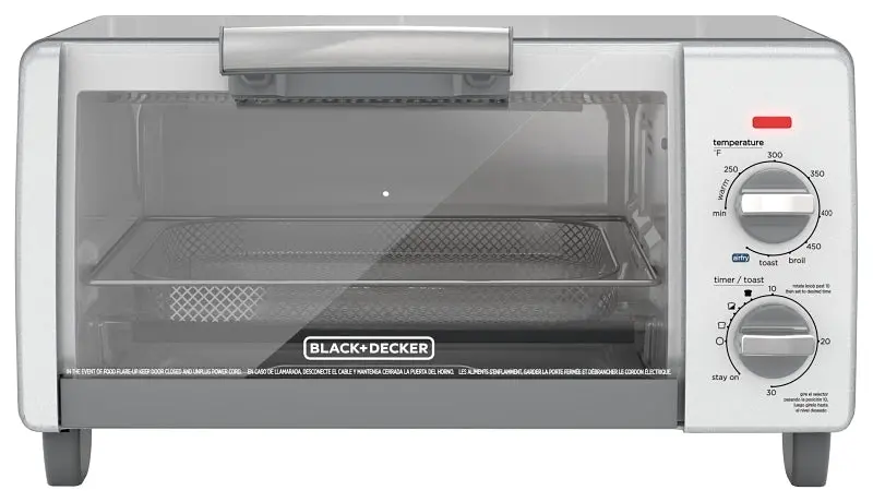 Black+Decker To1785Sg 4-Slice Toaster Oven – 1150-Watt, Knob Controls, Sleek Gray/Silver Finish 1