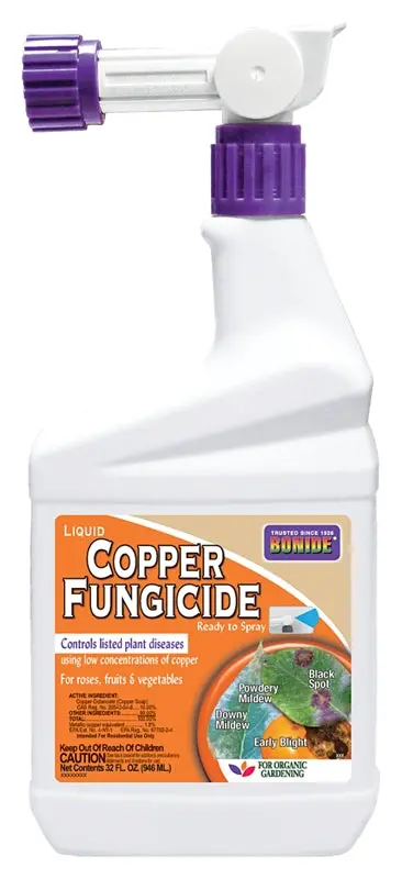 Bonide 814 Liquid Copper Fungicide – Acidic Formula, Blue Concentrate, 1-Quart Bottle 1