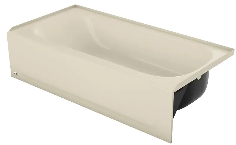 Bootz Aloha 011-4364-06/2364 Right-Drain Alcove Bathtub – 60"L × 30"W × 14.25"H, Porcelain-On-Steel, Bone Finish 1