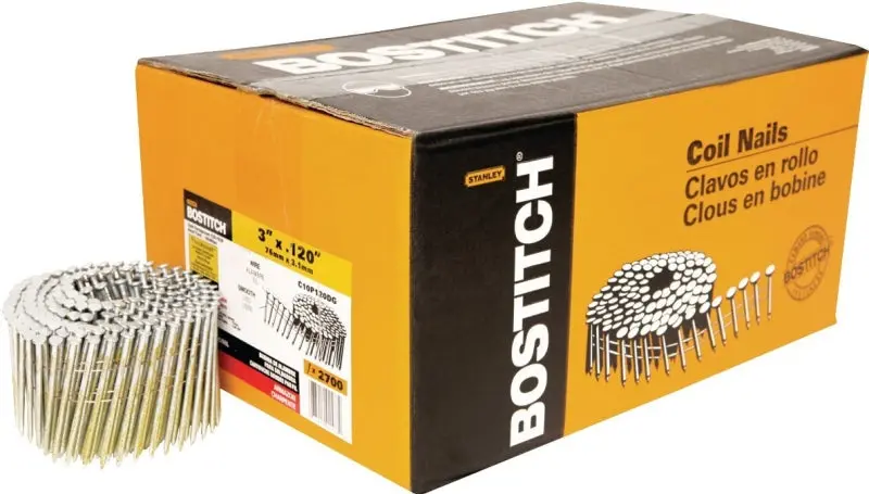 Bostitch C10P120Dg Framing Nails – 3" × 11 Gauge, Smooth Shank, Round Head, Thickcoat Finish 1