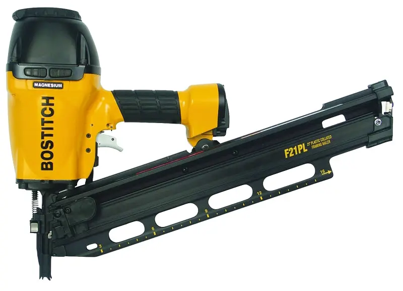 Bostitch F21Pl Full-Size Framing Nailer – 21-Degree Wire-Collated, 60-Staple Magazine 1
