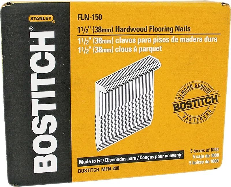 Bostitch Fln150 16-Gauge L-Cleat Nail – 1-1/2" Length, Steel Fastener For Flooring & Trim Applications 1