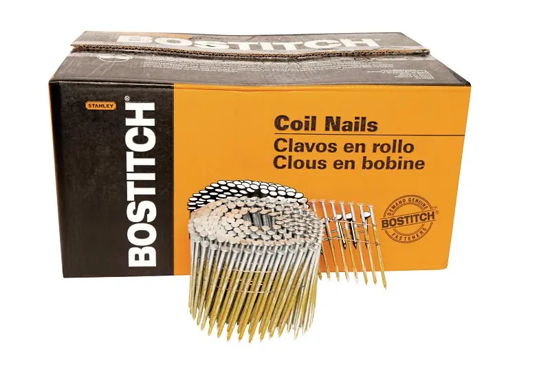 Bostitch Galvanized Framing Nails – 3.25" Length, 10-Gauge, Smooth Shank, Bright Steel 1