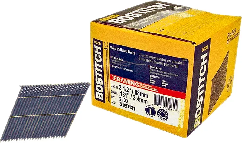 Bostitch S16D131-Fh Framing Nails – 3-1/2", 11-Gauge, Full Round Head, Smooth Shank 1