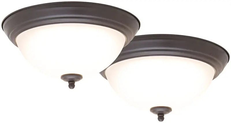 Boston Harbor 4200-Led-Br Flush Mount Ceiling Light – 2-Lamp Led Fixture, 1100 Lumens, Bronze Housing 1