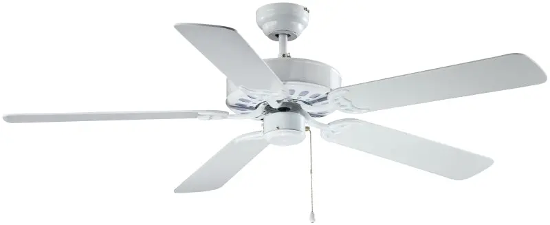 Boston Harbor 52" 5-Blade Ceiling Fan – Bleached Oak & White Mdf Blades, 3-Speed Quiet Operation 1