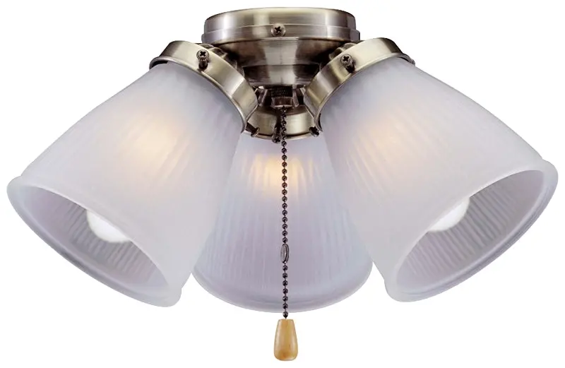 Boston Harbor Cf-3Flk-Ab Ceiling Fan Light Kit – Frosted Glass Shade, Antique Brass Finish 1