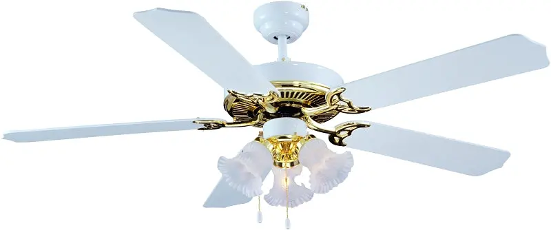 Boston Harbor Cf-78025L 52-Inch Ceiling Fan — 5-Blade Design, 2942 Cfm Airflow, 120-Volt, 0.8-Amp Draw 1