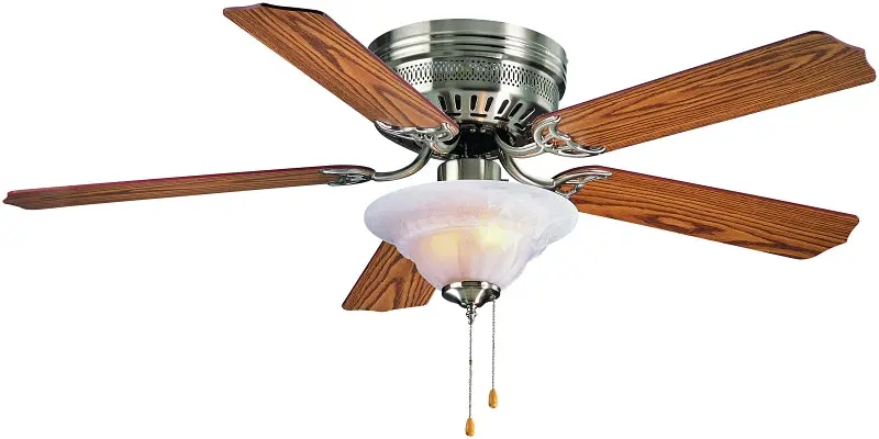 Boston Harbor Cf-B-652+1F242Sn 52-Inch Ceiling Fan – 5-Blade Oak/Walnut Mdf Design With 3-Speed Control 1