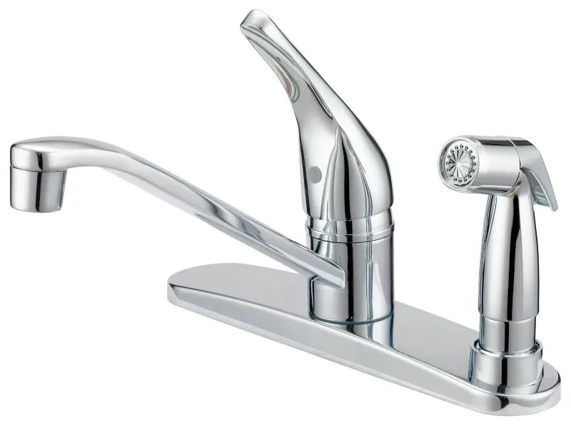Boston Harbor Fs610045Cp Single-Handle Kitchen Faucet – 1.8 Gpm Flow, Chrome-Plated Metal/Plastic Build, 4-Hole Mounting 1